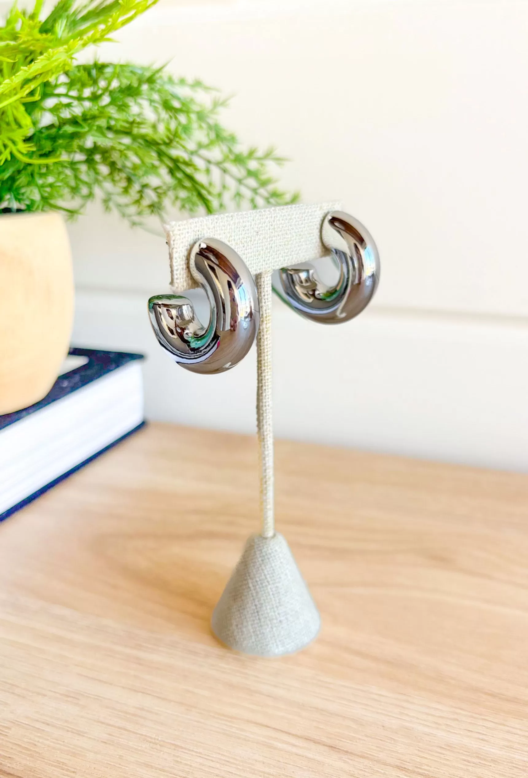 Hattie Hoop Earrings in Silver