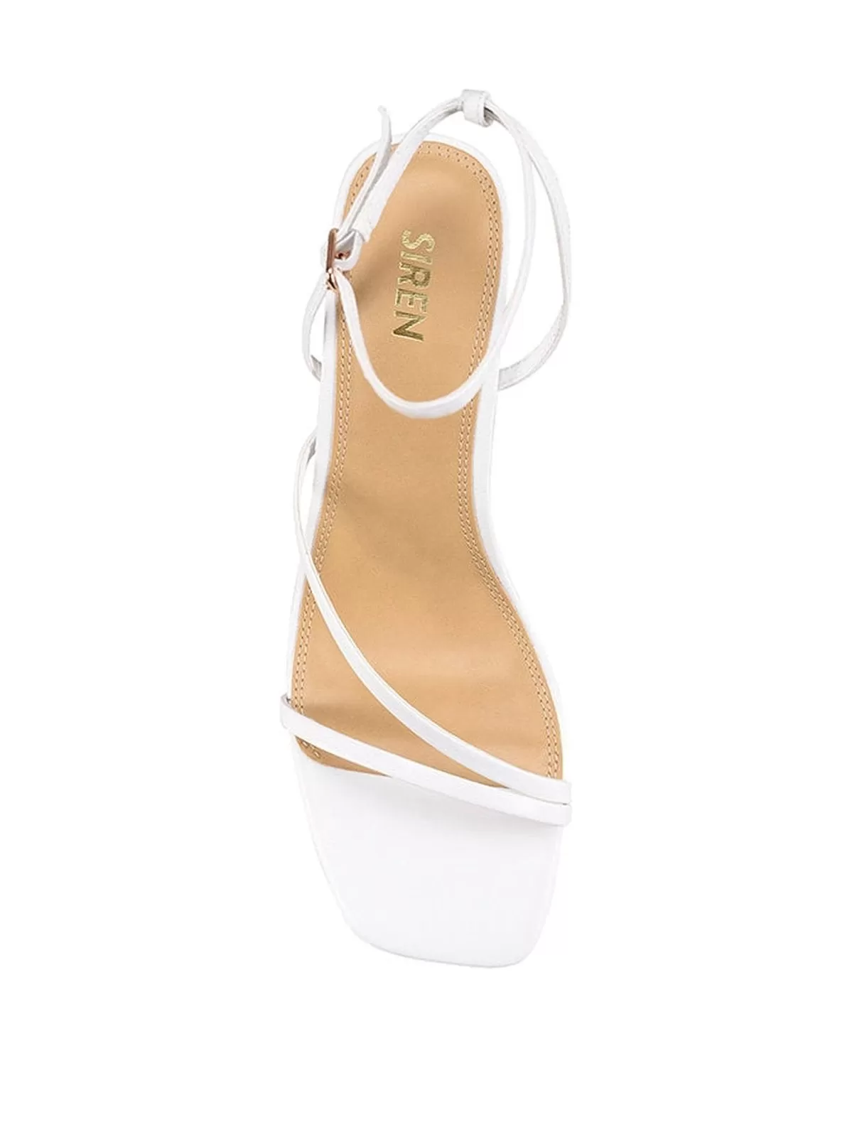 Kandice Block Heel Sandals - White Leather