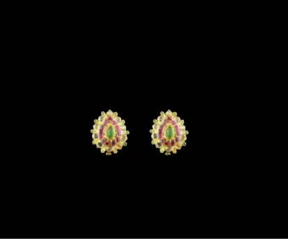 Kempu Studs Earrings By Asp Fashion Jewellery