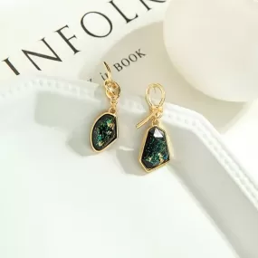 Knot Irregular stone dangle drop earring