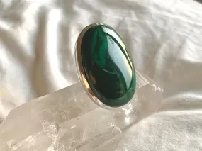 Malachite Naevia Ring - XXLarge Oval (US 7.5)