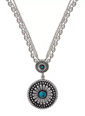 Montana Silversmiths - Desert Mesa Flower Drop Pendant Necklace