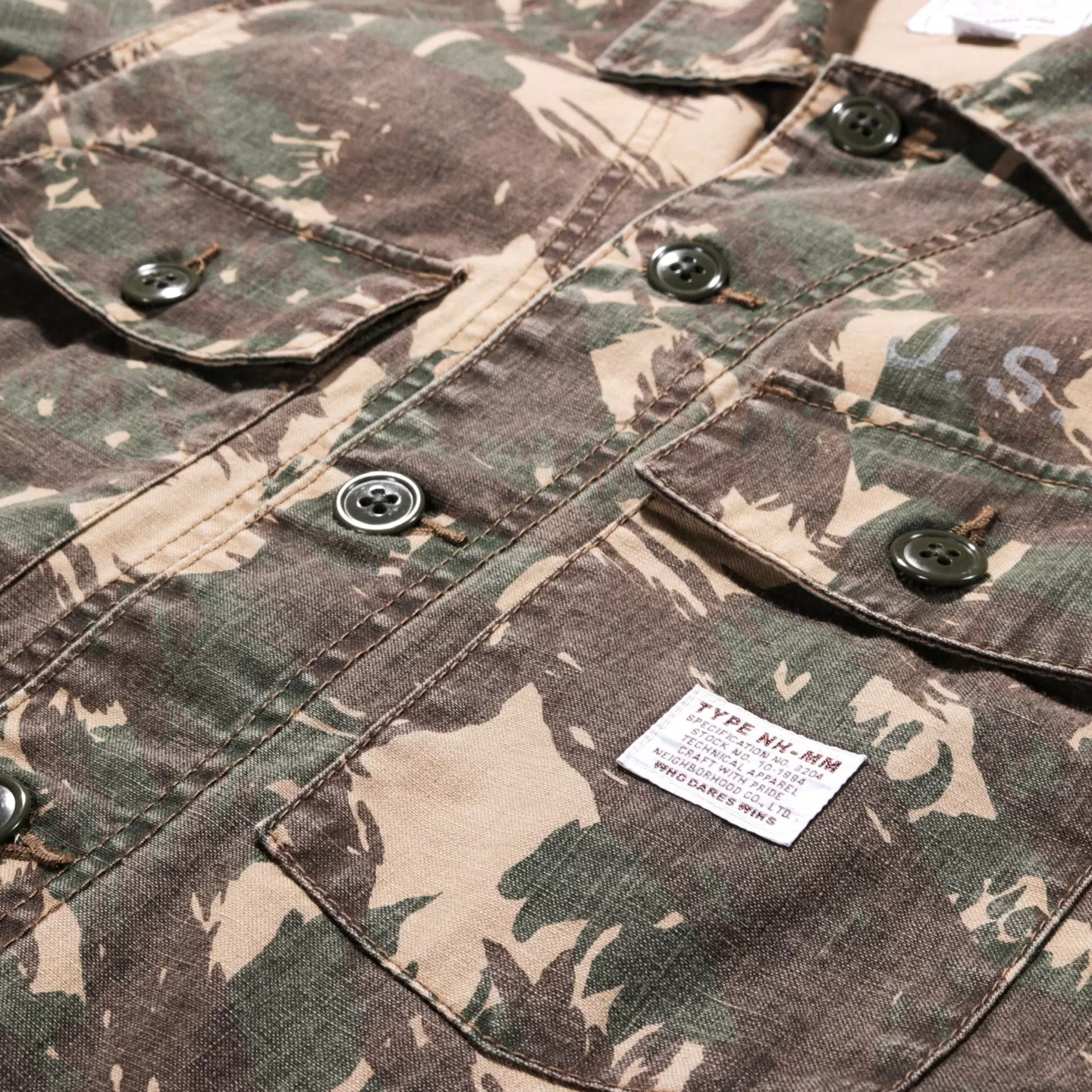 NEIGHBORHOOD BDU SHIRT CAMOUFLAGE