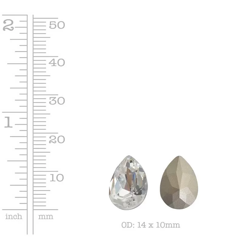 Nunn Design-14mm Pear Preciosa Crystals-Quantity 1