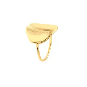 Organic Shape Engravable Round Ring