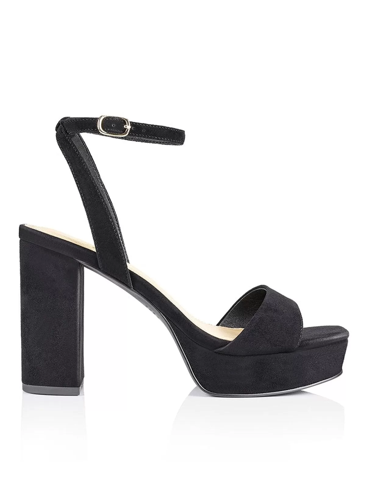 Orion Platform Heels - Black Suede