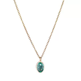 Oval Emerald Wisp Necklace