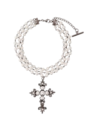 PEARL CROSS NECKLACE