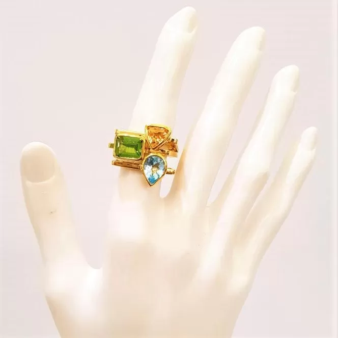 Peridot Maxi Cube Ring