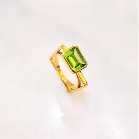 Peridot Maxi Cube Ring