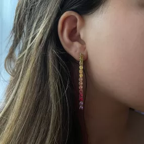 Rainbow Dangly Earrings