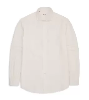 Salvatore Piccolo Cotton Linen Shirt: White