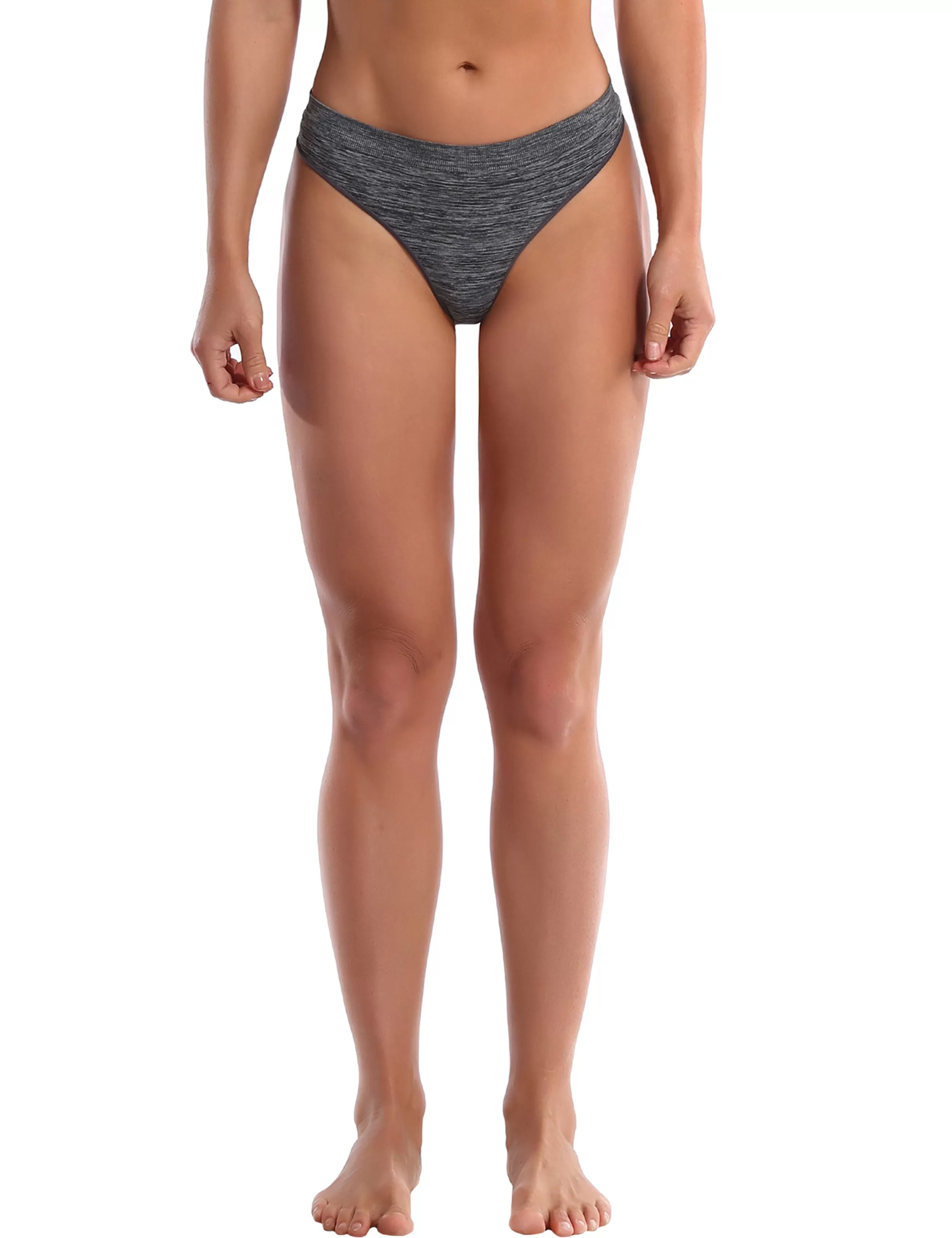 Seamless Sports Thongs Underwear heathercharcoal