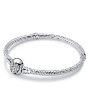 Sterling Silver Round Women Bracelet