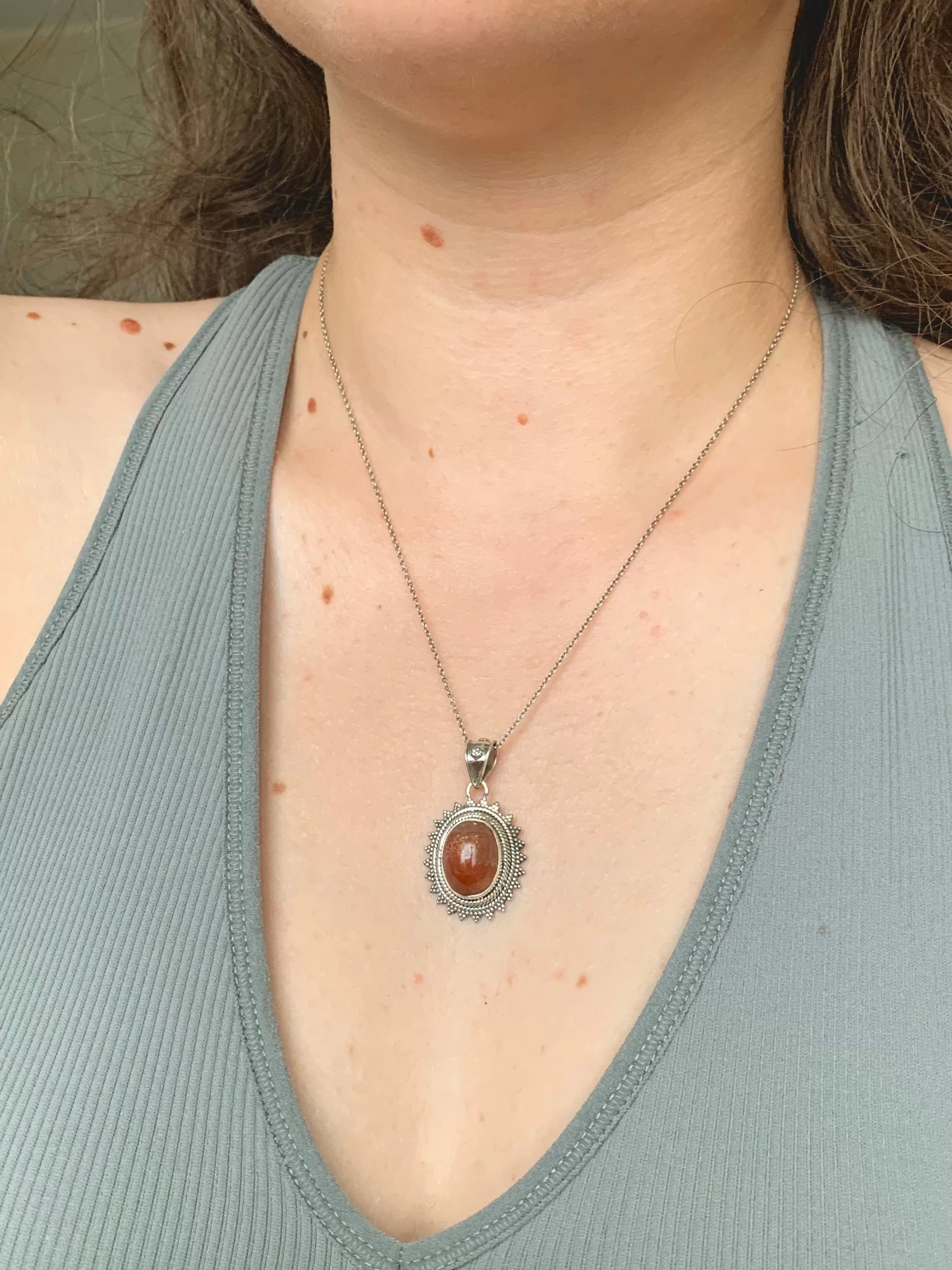 Sunstone Rhona Pendant - Oval