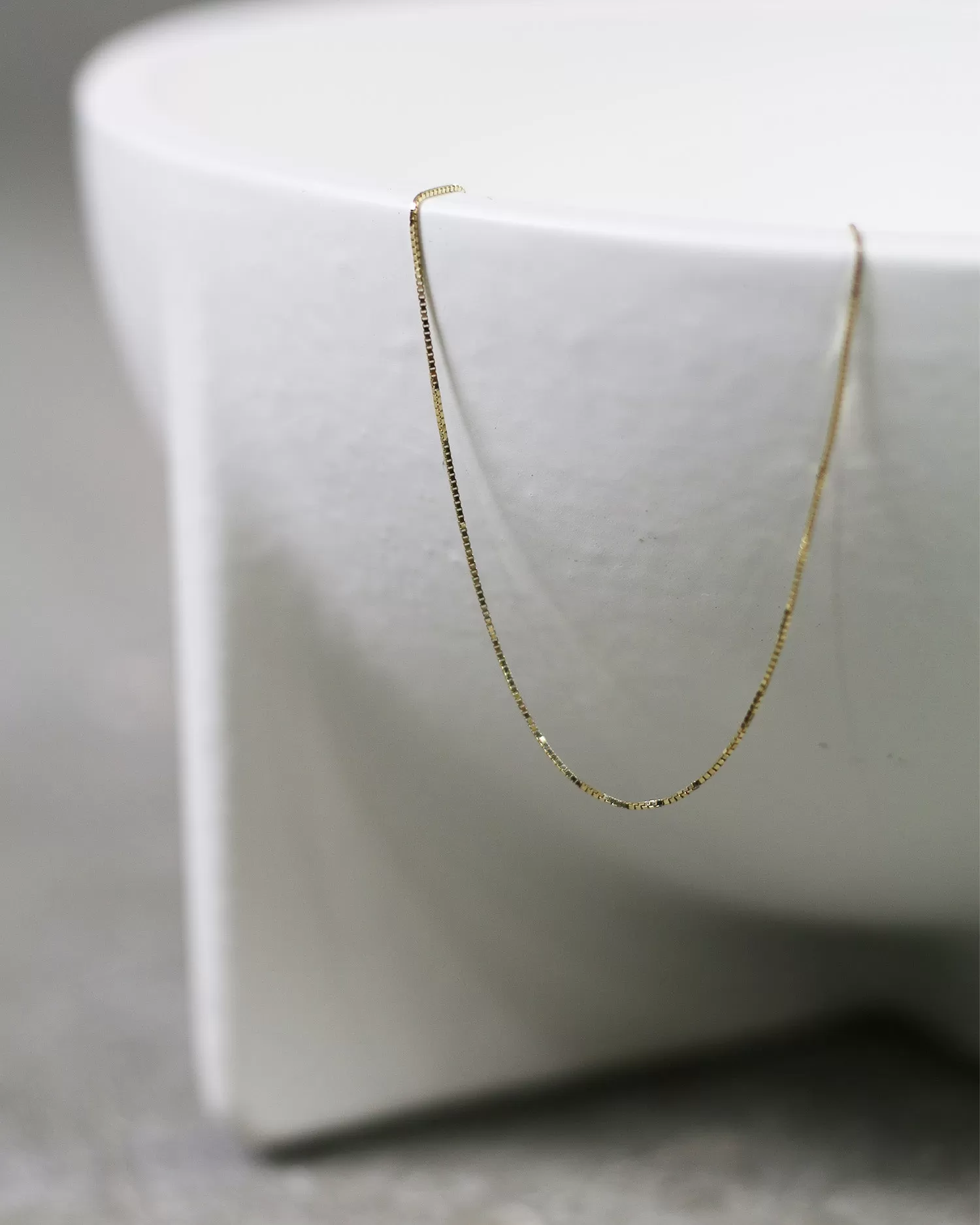 Super Thin Box Chain Necklace