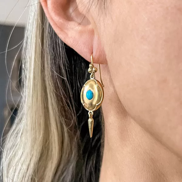 Victorian Turquoise Drop Earrings