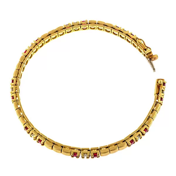 Vintage Ruby & Diamond Tennis Bracelet