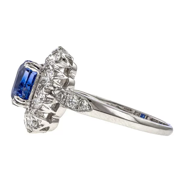 Vintage Sapphire & Diamond Ring, 2.5ct.