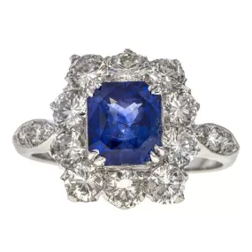 Vintage Sapphire & Diamond Ring, 2.5ct.