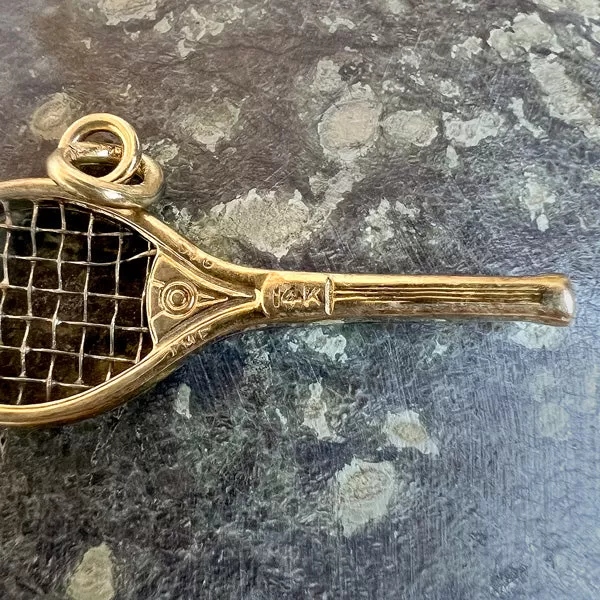 Vintage Tennis Racket Charm