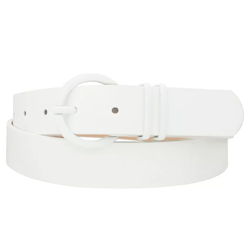 White On White Coated Belt