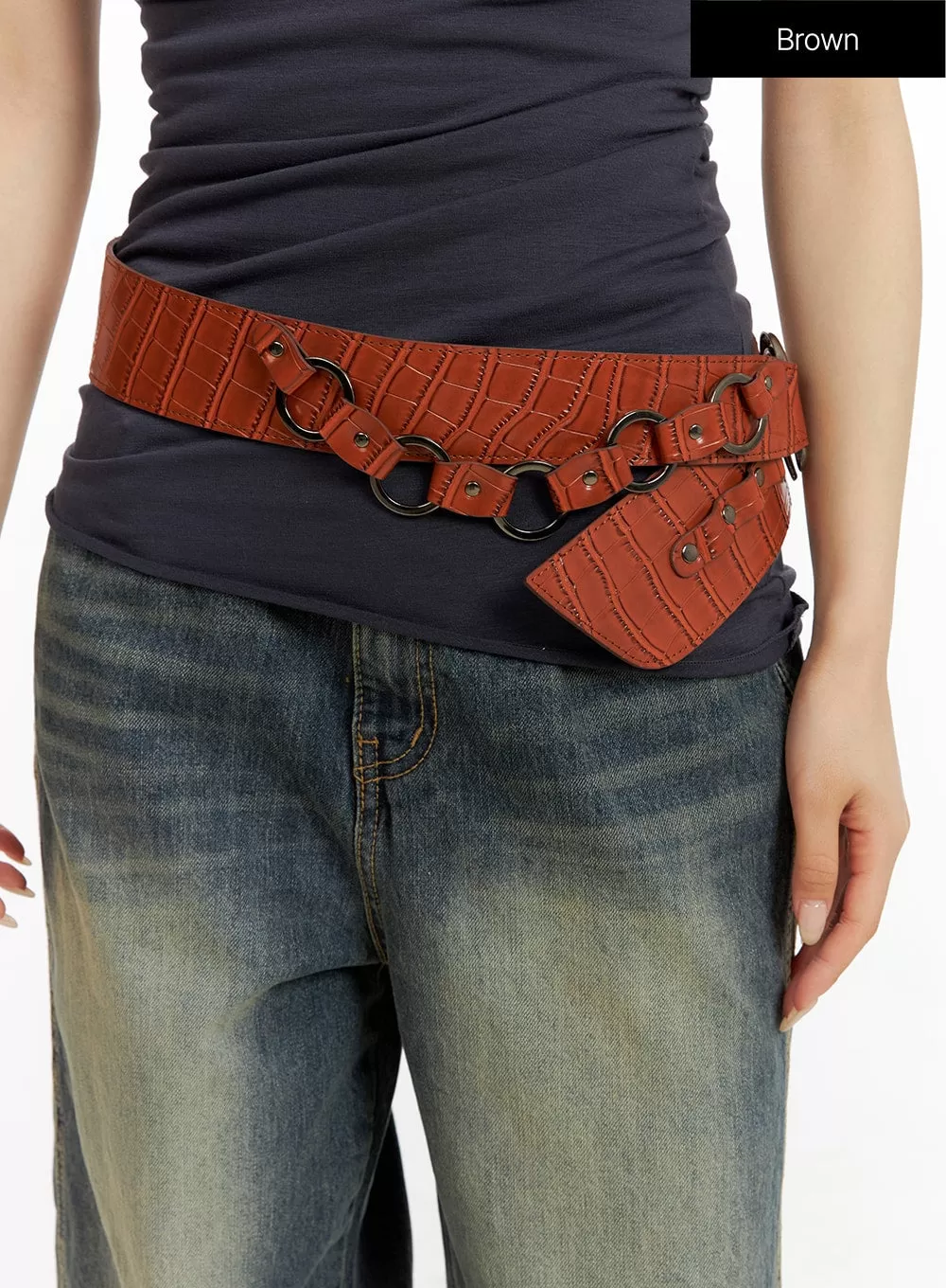 Wide Stylish Faux Leather Belt CF416