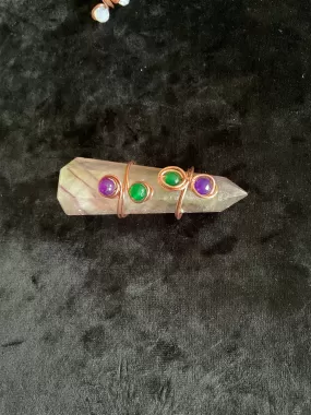 Wire Wrapped Gemstone Adjustable Rings