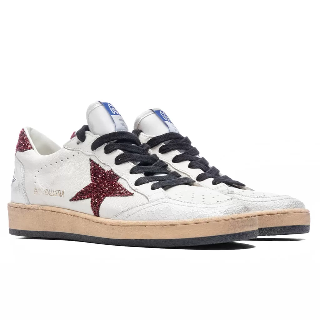 Women's Ball Star - White/Bordeaux