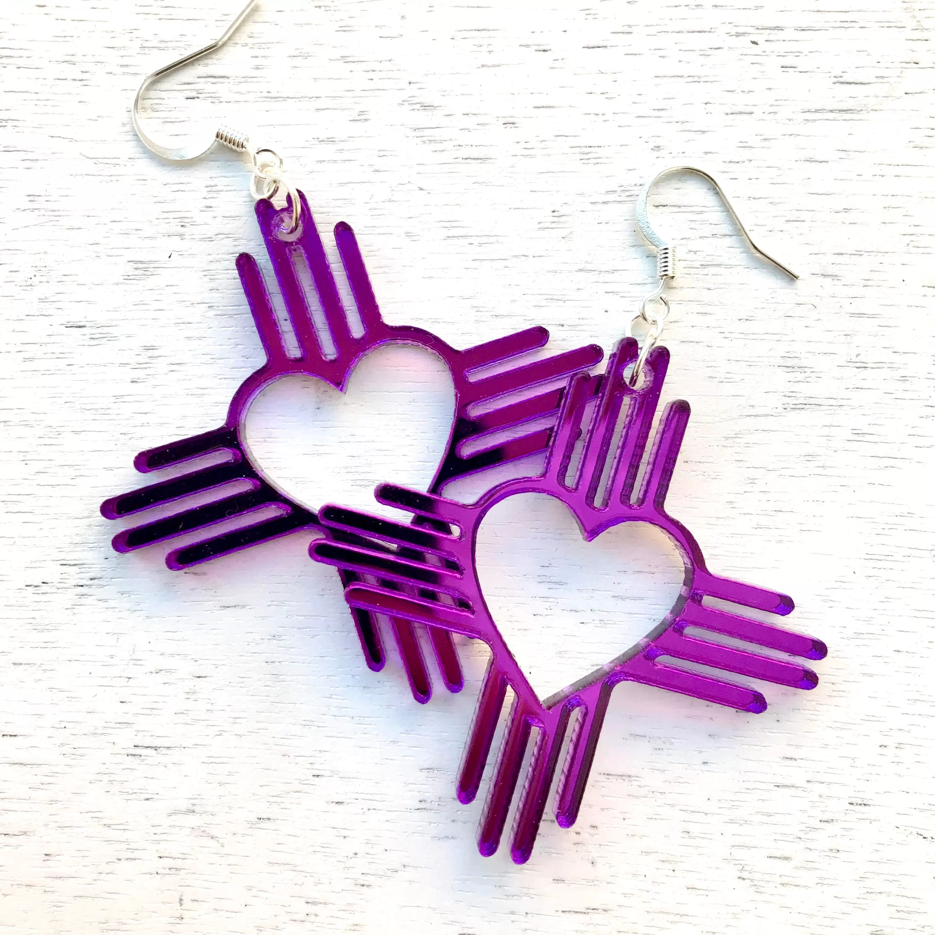 Zia Heart Earrings 2 ~ Pick Your Color